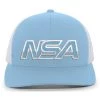 Pacific Headwear NSA Outline Series Columbia Blue Snapback Hat: 104-COLWH