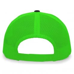 Pacific Headwear Baseball NSA Outline Series Neon Green Snapback Hat: 104-BKNGBK