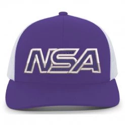 Pacific Headwear NSA Outline Series Purple Snapback Hat: 104-PUWH