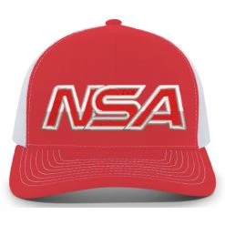 Pacific Headwear Baseball NSA Outline Series Red Snapback Hat: 104-RDWH