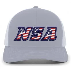 Pacific Headwear NSA Flag Series Heather Snapback Hat: 104S-HEWH