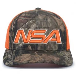 Pacific Headwear NSA Classic Series Camo Snapback Hat: 108C-BUORG Baseball