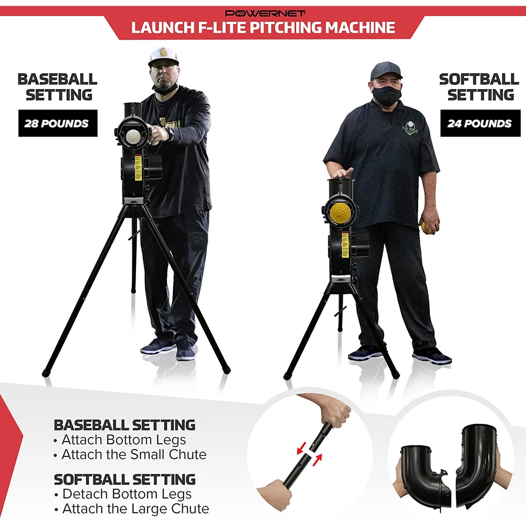 PowerNet Launch F-Lite Portable Pitching Machine: 1194 3 PowerNet Launch F-Lite Portable Pitching Machine: 1194