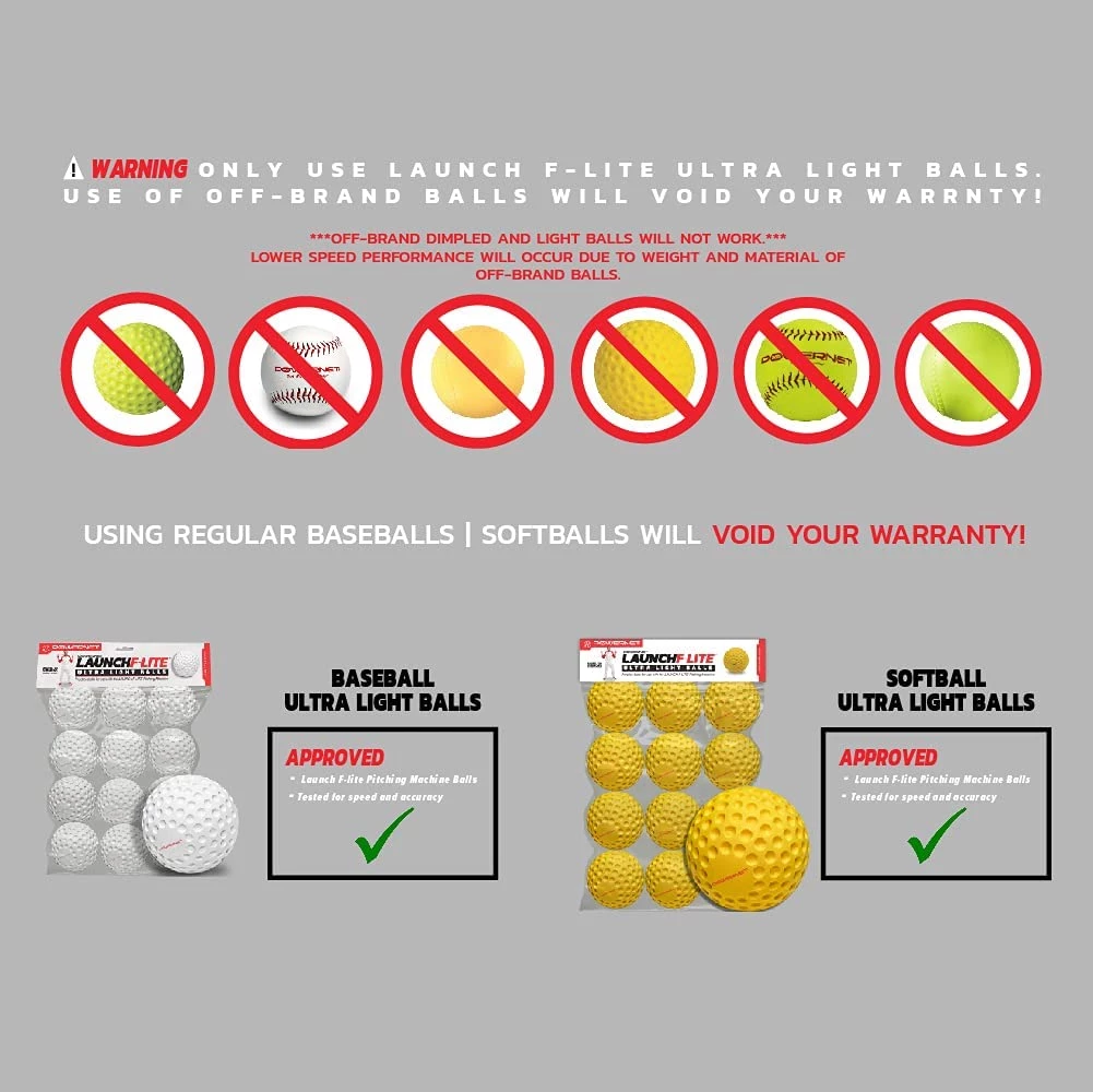 PowerNet Launch F-Lite Portable Pitching Machine: 1194 4 PowerNet Launch F-Lite Portable Pitching Machine: 1194