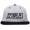 Pacific Headwear NSA Flag Series Silver Black Flex Fit Hat: ES342-SLBK