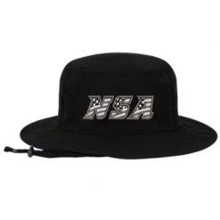 Pacific Headwear NSA Flag Series Bucket Hat: 1944B-BLK Baseball