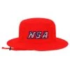 Pacific Headwear NSA Flag Series Bucket Hat: 1944B-RED