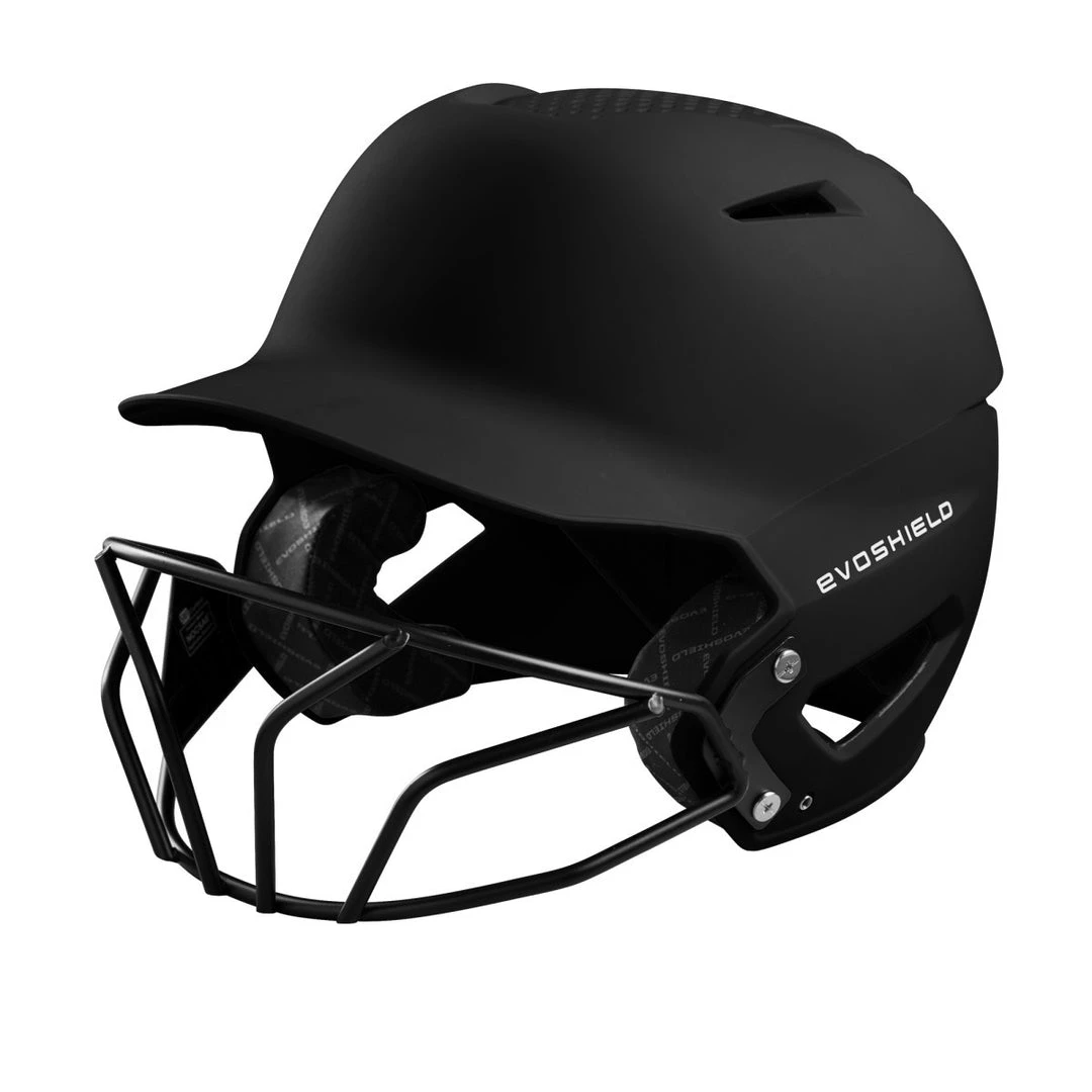 Baseball EvoShield XVT Matte Batting Helmet With Fastpitch Mask: WTV7135 1 Baseball EvoShield XVT Matte Batting Helmet With Fastpitch Mask: WTV7135