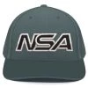 Pacific Headwear NSA Outline Series Graphite Flex Fit Hat: 404M-GRAPHITE Baseball