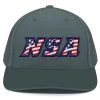 Pacific Headwear Baseball NSA Flag Series Graphite Flex Fit Hat: 404M-GR-F