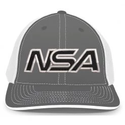 Pacific Headwear Baseball NSA Outline Series Graphite Flex Fit Hat: 404M-GRWH