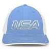 Pacific Headwear NSA Outline Series Columbia Blue Flex Fit Hat: 404M-CBWH Baseball