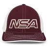 Pacific Headwear Baseball NSA Outline Series Maroon Flex Fit Hat: 404M-MAWH