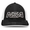 Pacific Headwear NSA Outline Series Black Flex Fit Hat: 404M-BKWH Baseball