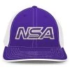 Pacific Headwear NSA Outline Series Purple Flex Fit Hat: 404M-PUWH