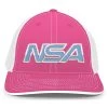 Pacific Headwear Baseball NSA Outline Series Pink Flex Fit Hat: 404M-PKCOWH
