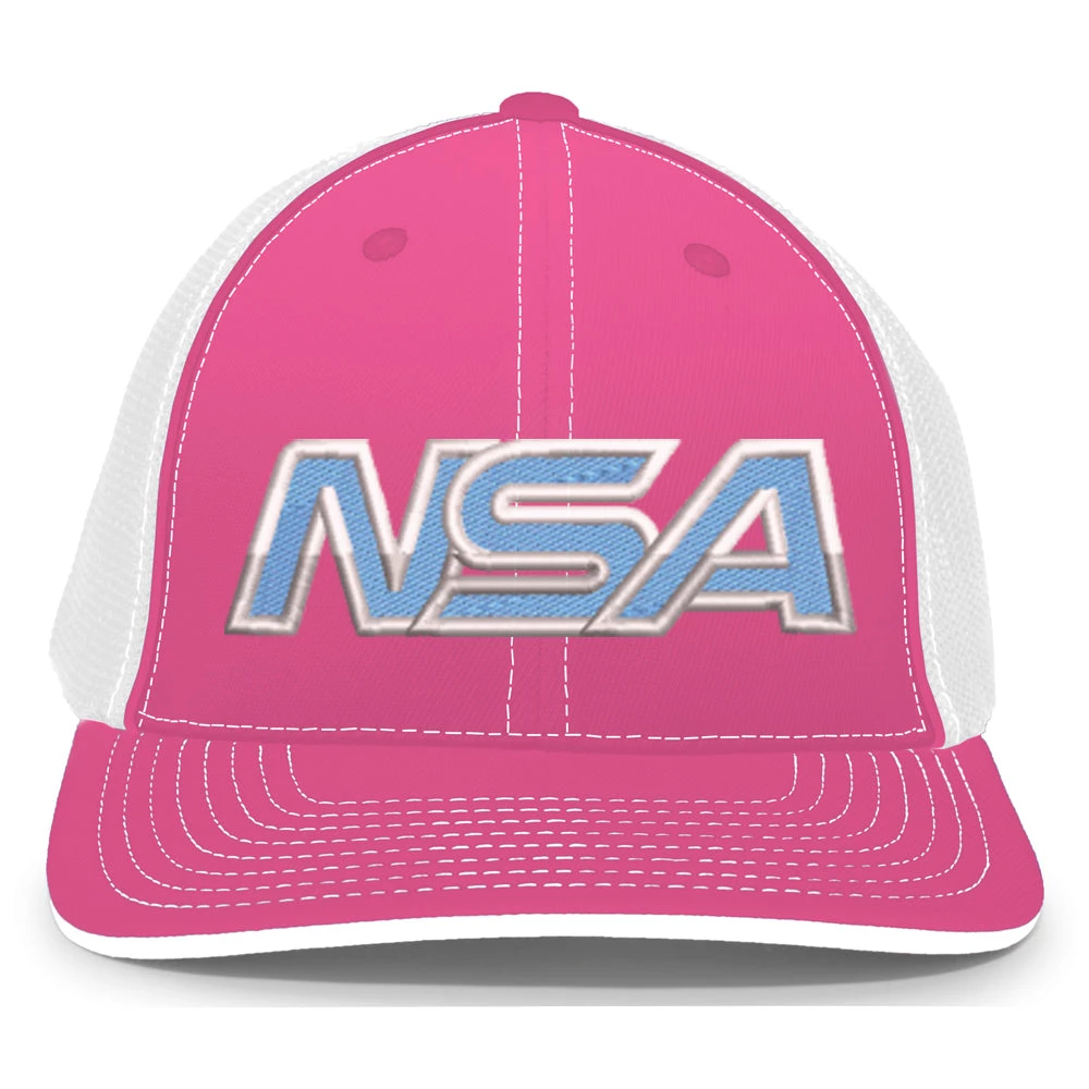 Pacific Headwear Baseball NSA Outline Series Pink Flex Fit Hat: 404M-PKCOWH 1 Pacific Headwear Baseball NSA Outline Series Pink Flex Fit Hat: 404M-PKCOWH