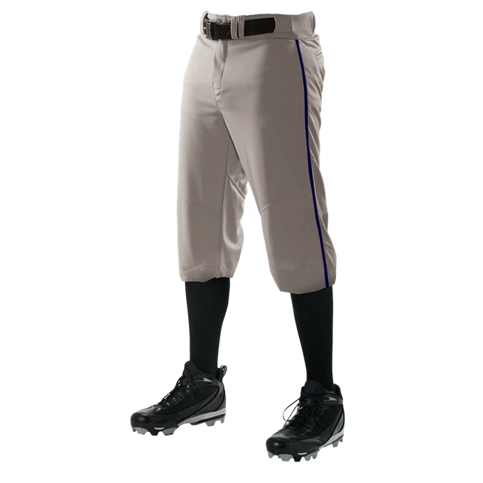 Alleson Adult Crush Knicker Baseball Pants With Piping: 655PKB 8 Alleson Adult Crush Knicker Baseball Pants With Piping: 655PKB