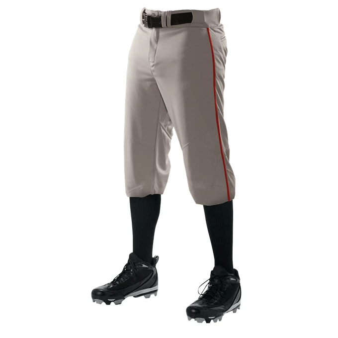 Alleson Adult Crush Knicker Baseball Pants With Piping: 655PKB 6 Alleson Adult Crush Knicker Baseball Pants With Piping: 655PKB