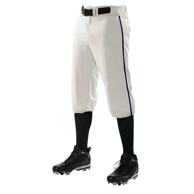 Alleson Adult Crush Knicker Baseball Pants With Piping: 655PKB 4 Alleson Adult Crush Knicker Baseball Pants With Piping: 655PKB