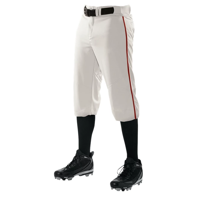 Alleson Adult Crush Knicker Baseball Pants With Piping: 655PKB 2 Alleson Adult Crush Knicker Baseball Pants With Piping: 655PKB