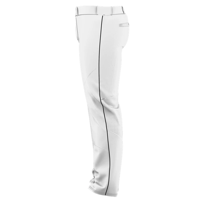 Alleson Adult Crush Open Bottom Baseball Pants With Piping: 655WLB 2 Alleson Adult Crush Open Bottom Baseball Pants With Piping: 655WLB