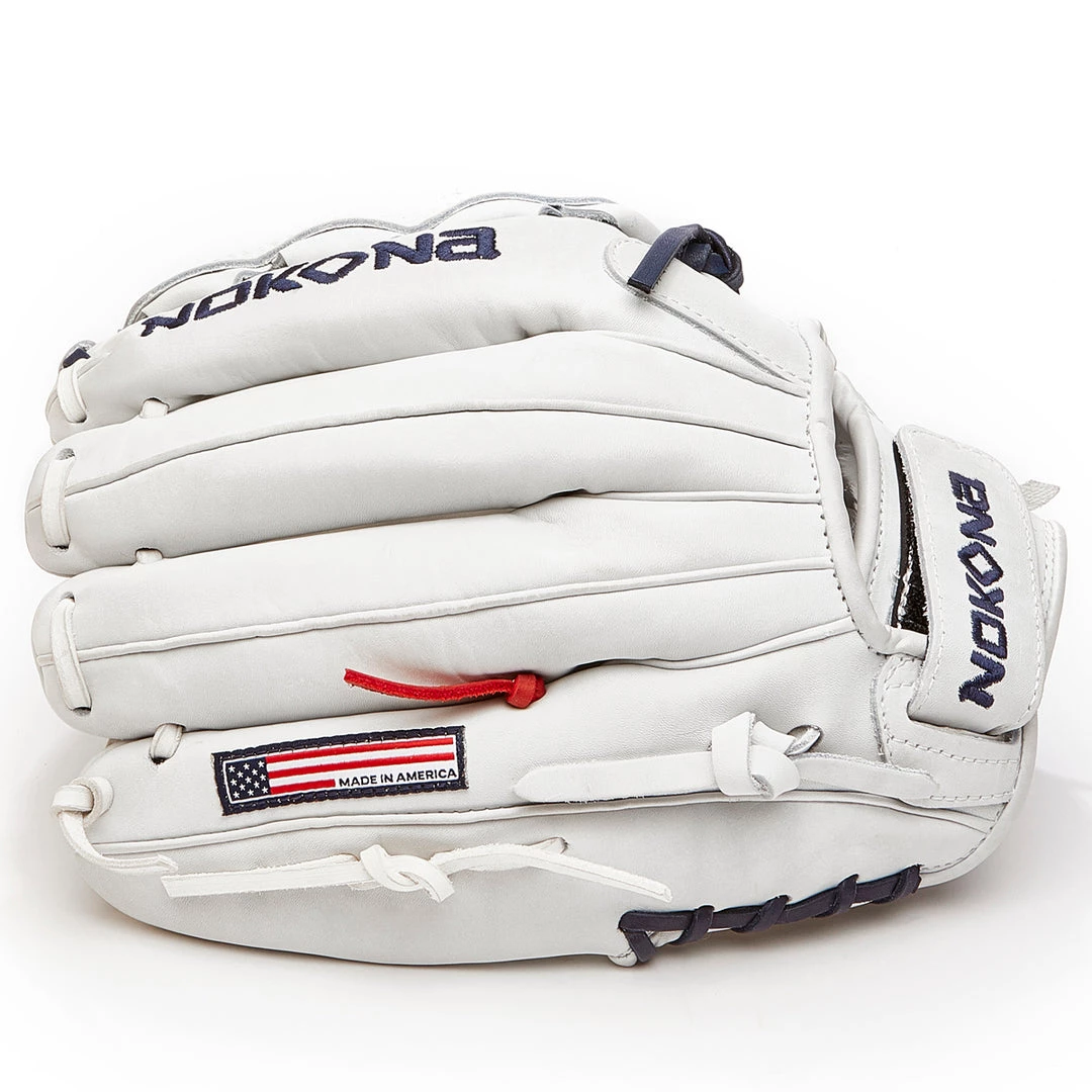 Nokona American KIP 12" Fastpitch Glove: A-V1200-WH 4 Nokona American KIP 12" Fastpitch Glove: A-V1200-WH