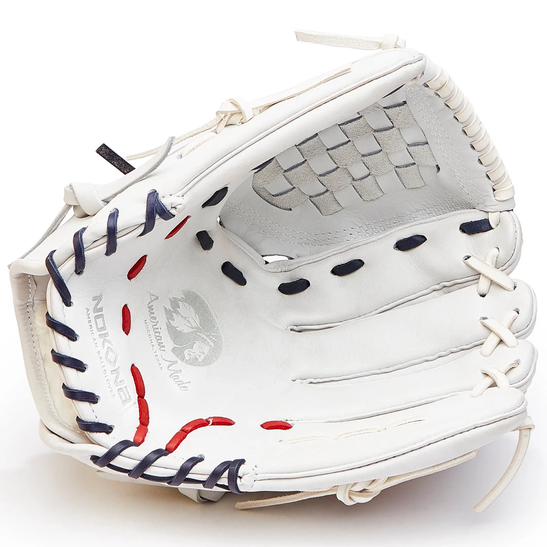 Nokona American KIP 12" Fastpitch Glove: A-V1200-WH 2 Nokona American KIP 12" Fastpitch Glove: A-V1200-WH