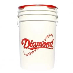 Baseball Diamond USA Flag 6 Gallon Ball Bucket With Padded Lid: BKT FLAG