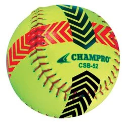 Baseball Champro Sports Striped Training Softballs (Set Of 2): CSB52S
