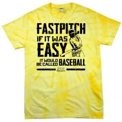 DSG Apparel Apparel & Uniforms NSA Fastpitch If It Was Easy It'd Be Called Baseball Tie Dye Short Sleeve Shirt