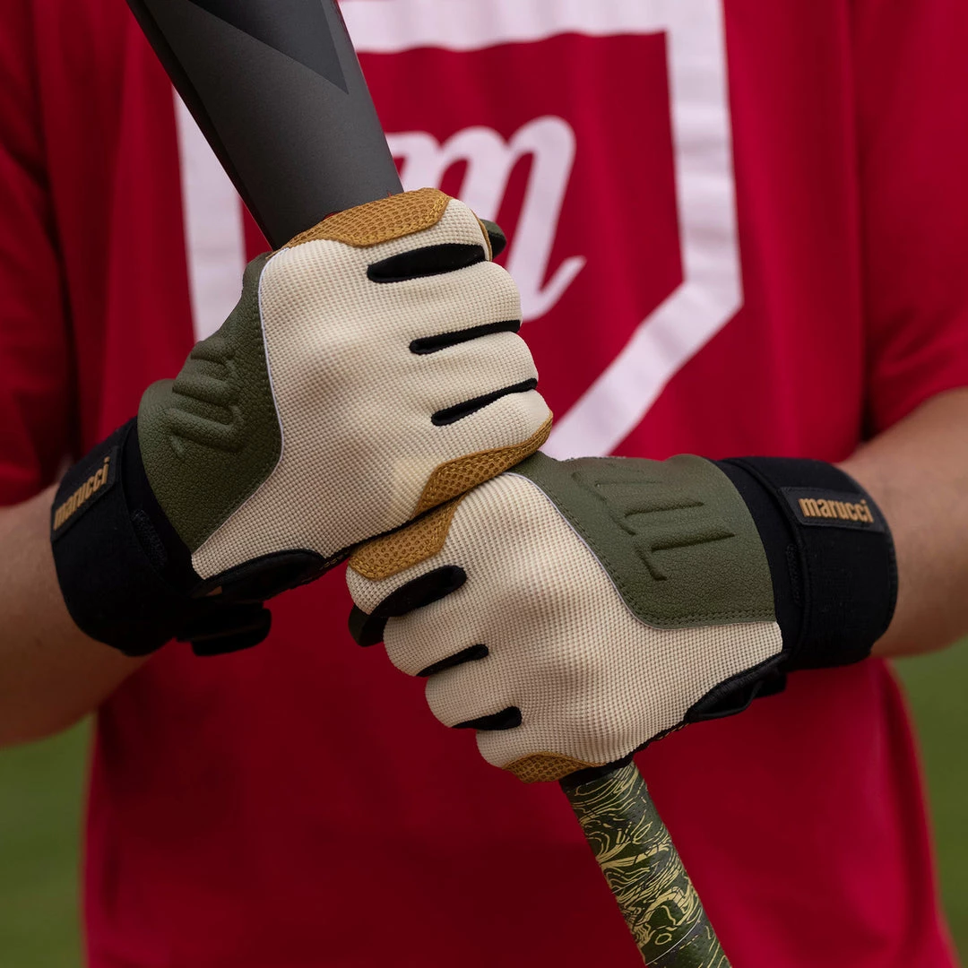 Marucci Blacksmith Adult Batting Gloves: MBGBKSMFW Baseball 10 Marucci Blacksmith Adult Batting Gloves: MBGBKSMFW Baseball