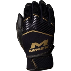 Baseball Miken Adult Batting Gloves: MBGGLD