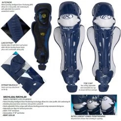 Rawlings Mach Catcher's Leg Guards: MCHLGA / MCHLGI Baseball 7 Rawlings Mach Catcher's Leg Guards: MCHLGA / MCHLGI Baseball