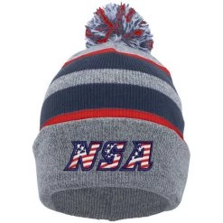Pacific Headwear NSA Flag Series Beanie: 641K-HENVRD
