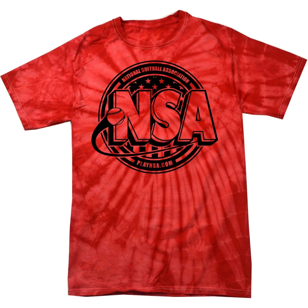 DSG Apparel National Softball Association NSA Crest Tie Dye Short Sleeve Shirt Apparel & Uniforms 5 DSG Apparel National Softball Association NSA Crest Tie Dye Short Sleeve Shirt Apparel & Uniforms