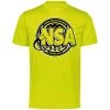 DSG Apparel National Softball Association NSA Dry Fit Optic Yellow Short Sleeve Shirt Apparel & Uniforms