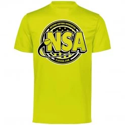 DSG Apparel National Softball Association NSA Dry Fit Optic Yellow Short Sleeve Shirt Apparel & Uniforms