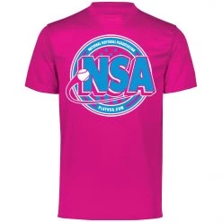 DSG Apparel National Softball Association NSA Dry Fit Hot Pink Short Sleeve Shirt Apparel & Uniforms
