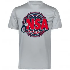 DSG Apparel Apparel & Uniforms National Softball Association NSA Dry Fit Silver Short Sleeve Shirt