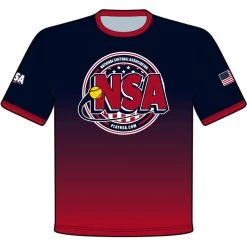 DSG Apparel National Softball Association NSA Fade Sublimated Short Sleeve Shirt Apparel & Uniforms