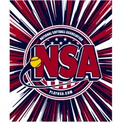 DSG Apparel National Softball Association NSA Crest Sublimated Microfleece Blanket Apparel & Uniforms