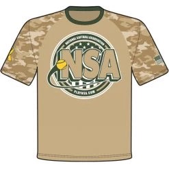 DSG Apparel National Softball Association NSA Support Our Troops Sublimated Short Sleeve Shirt