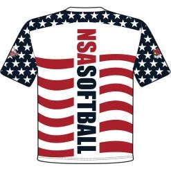 DSG Apparel Apparel & Uniforms National Softball Association NSA Flag Sublimated Short Sleeve Shirt