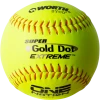 Worth One Nation Super Gold Dot Extreme 12" 44/400 Composite Slowpitch Softballs: ON12CY