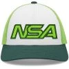 Pacific Headwear NSA Outline Series Lime Low-Pro Snapback Hat: P114-WHLMDG Baseball