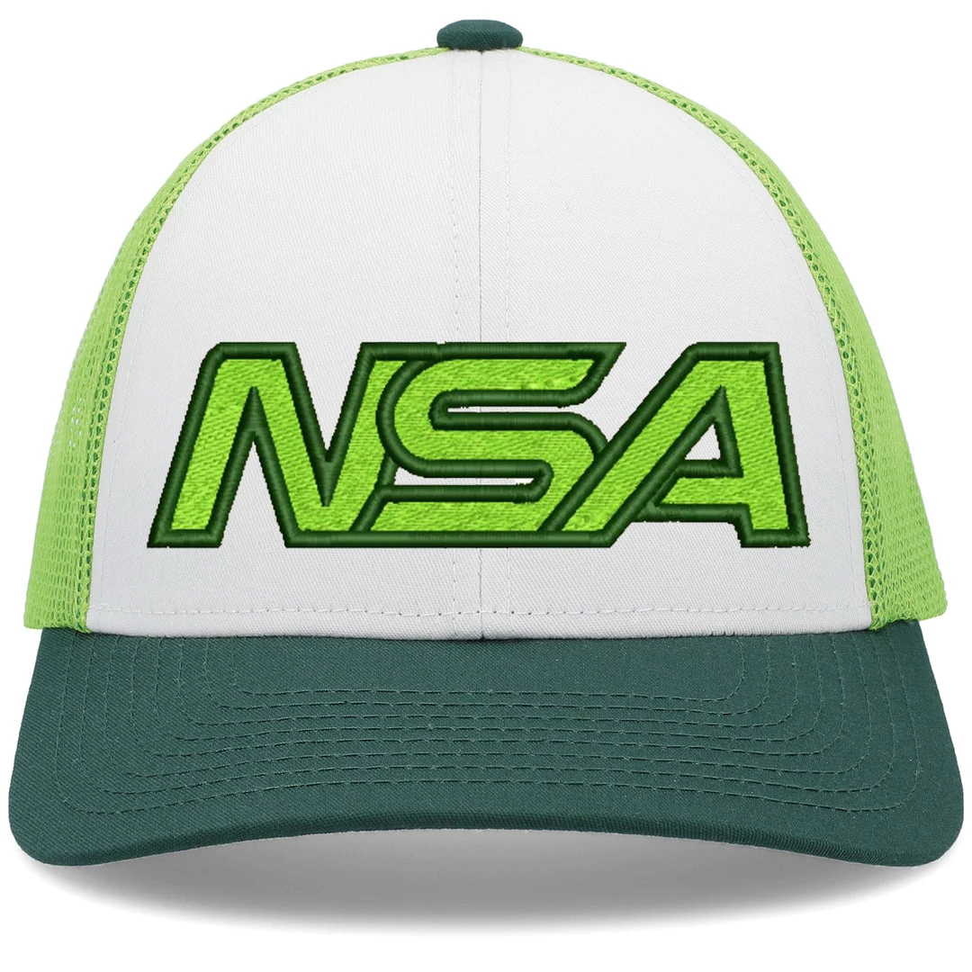 Pacific Headwear NSA Outline Series Lime Low-Pro Snapback Hat: P114-WHLMDG Baseball 1 Pacific Headwear NSA Outline Series Lime Low-Pro Snapback Hat: P114-WHLMDG Baseball