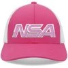 Pacific Headwear Baseball NSA Outline Series Pink Low-Pro Snapback Hat: P114-PKWH