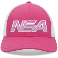 Pacific Headwear Baseball NSA Outline Series Pink Low-Pro Snapback Hat: P114-PKWH
