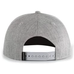 Pacific Headwear NSA Leather Patch Wool Blend Heather Snapback Hat: P750-LTHRBK